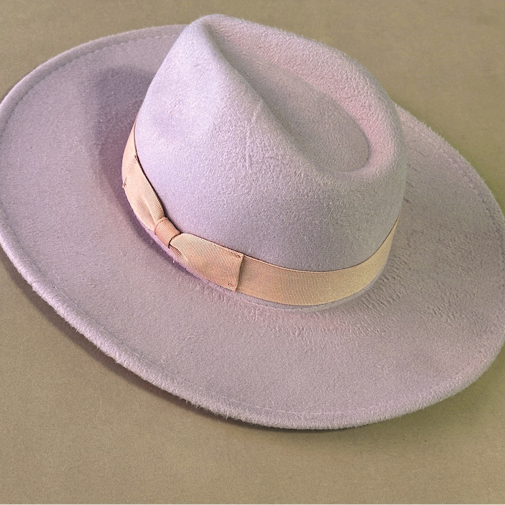 Vintage Style Light Pink Women's Fedora Hat